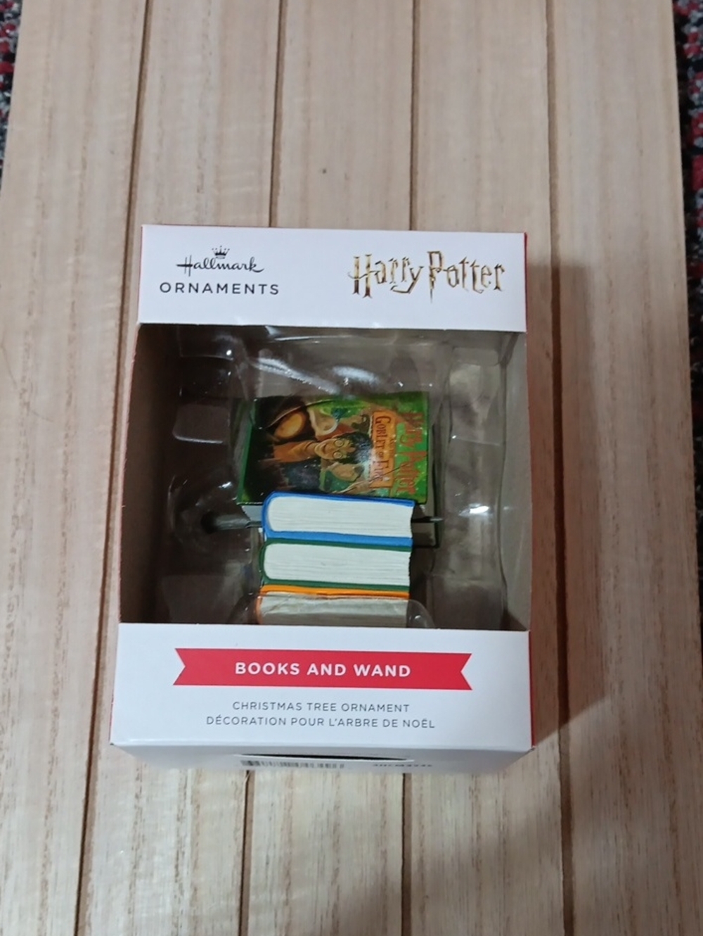 Hallmark Harry Potter Books & Wand Ornament - Blue, Green, White, Orange